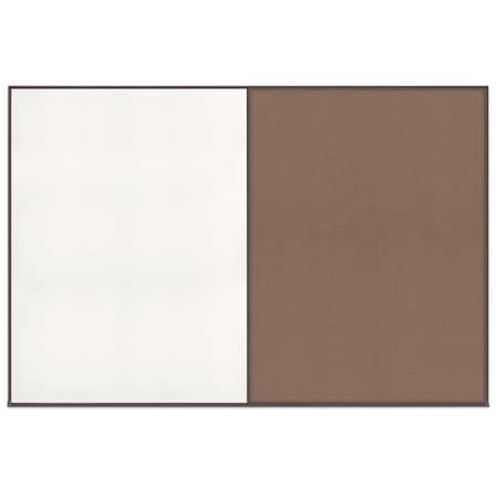 United Visual Products Enclosed Corkboard, 1 Door, 72"x48", 4" Fra, UV3405-BRONZE-AMETHY UV3405-BRONZE-AMETHY